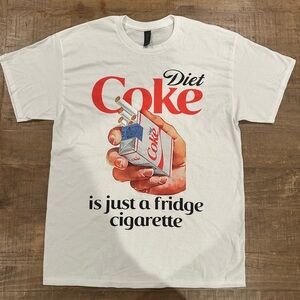 White Diet Coke ‘Fridge Cig’ Graphic T-Shirt